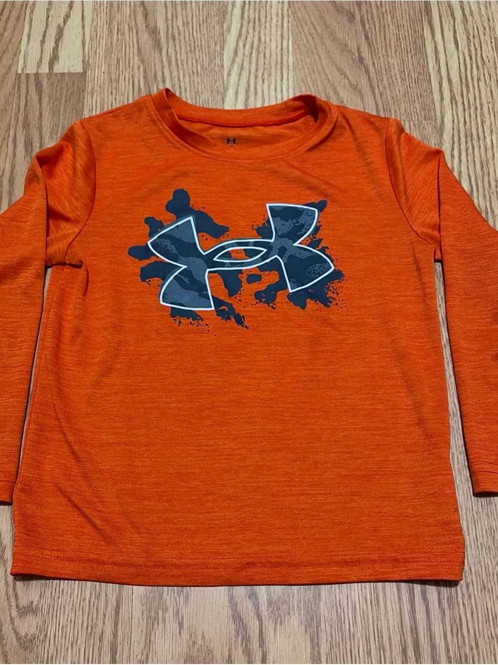 Under Armour Orange Boys' Long Sleeve Dri Fit Logo Tee